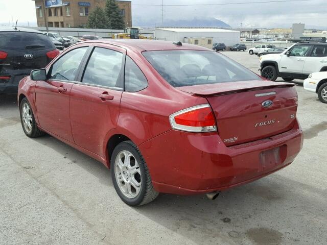 1FAHP36N39W139042 - 2009 FORD FOCUS SES RED photo 3