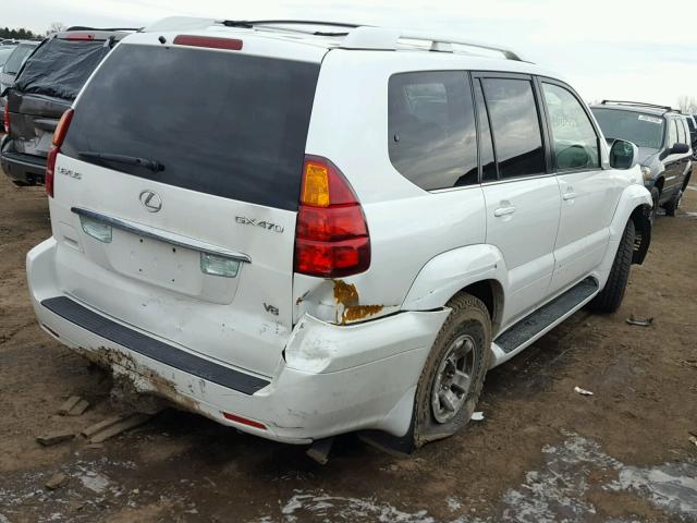 JTJBT20X540050890 - 2004 LEXUS GX 470 WHITE photo 4