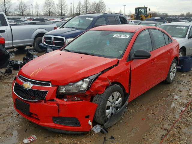 1G1PA5SH5E7486985 - 2014 CHEVROLET CRUZE LS RED photo 2