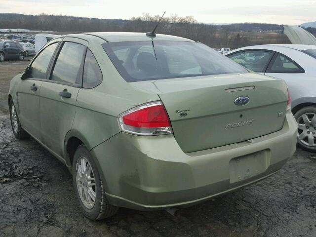 1FAHP35N88W120549 - 2008 FORD FOCUS SE GREEN photo 3