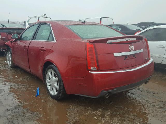 1G6DG577380185169 - 2008 CADILLAC CTS RED photo 3
