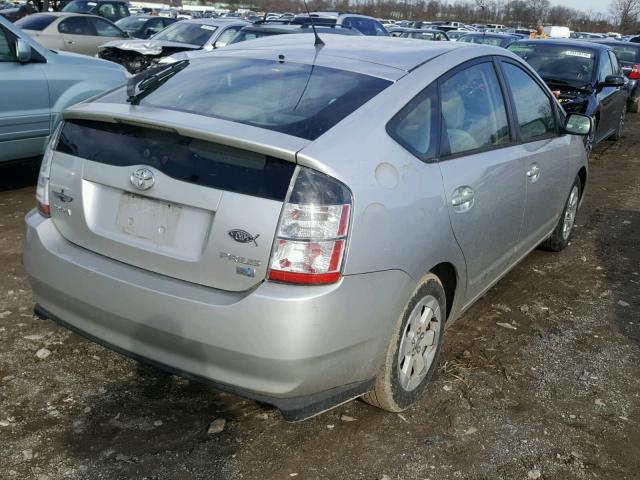 JTDKB20U040010308 - 2004 TOYOTA PRIUS SILVER photo 4