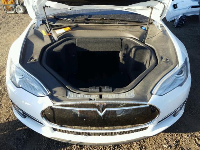 5YJSA1CP1DFP07152 - 2013 TESLA MODEL S WHITE photo 7