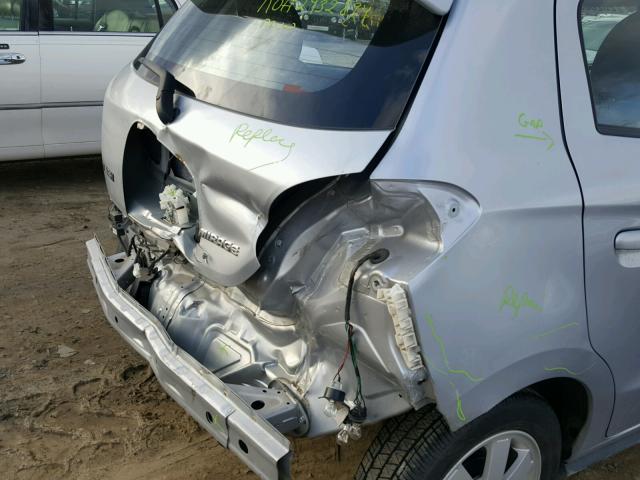 ML32A4HJ0FH036231 - 2015 MITSUBISHI MIRAGE ES SILVER photo 9