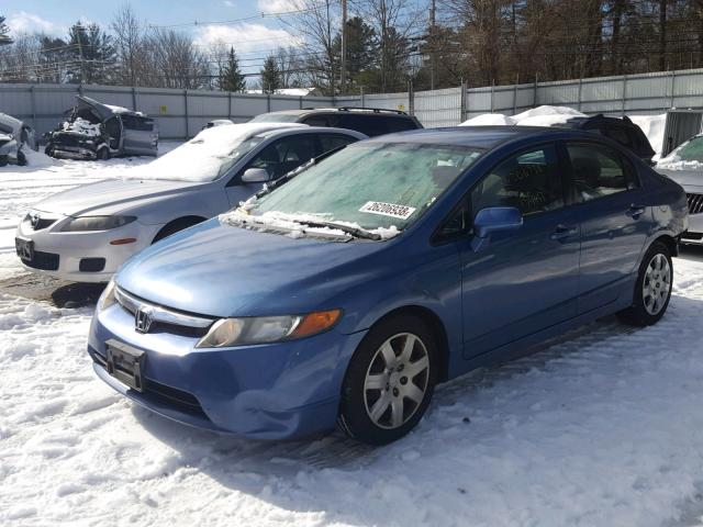 2HGFA16556H502489 - 2006 HONDA CIVIC LX BLUE photo 2