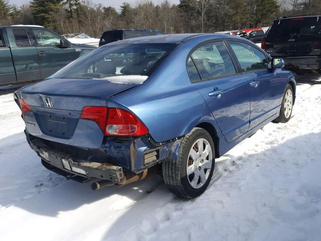 2HGFA16556H502489 - 2006 HONDA CIVIC LX BLUE photo 4