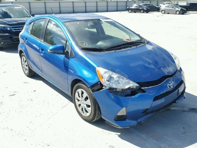 JTDKDTB31E1559774 - 2014 TOYOTA PRIUS C BLUE photo 1