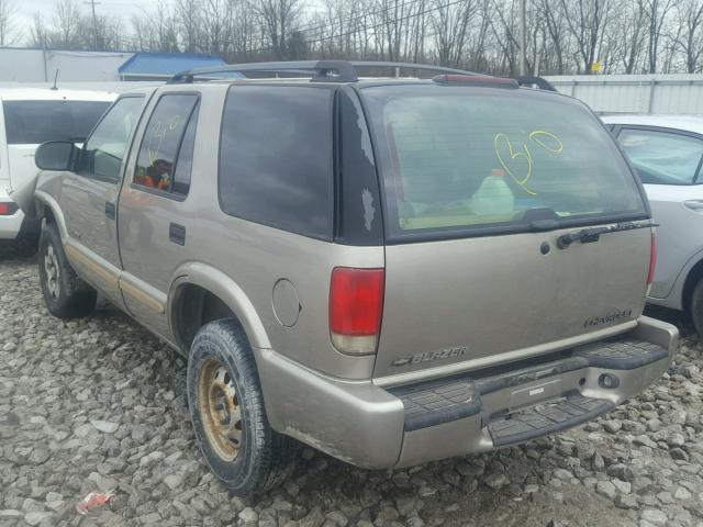 1GNDT13X73K125228 - 2003 CHEVROLET BLAZER TAN photo 3