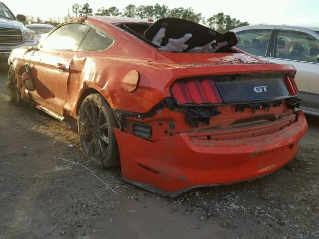 1FA6P8CF2F5381419 - 2015 FORD MUSTANG GT ORANGE photo 3