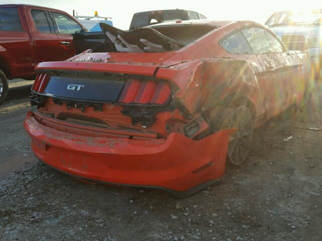 1FA6P8CF2F5381419 - 2015 FORD MUSTANG GT ORANGE photo 4