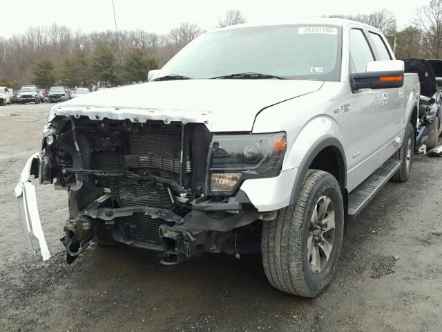 1FTFW1ET9EKD23816 - 2014 FORD F150 SUPER SILVER photo 2