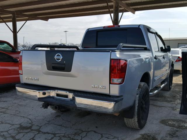 1N6AA07D89N308461 - 2009 NISSAN TITAN XE SILVER photo 4