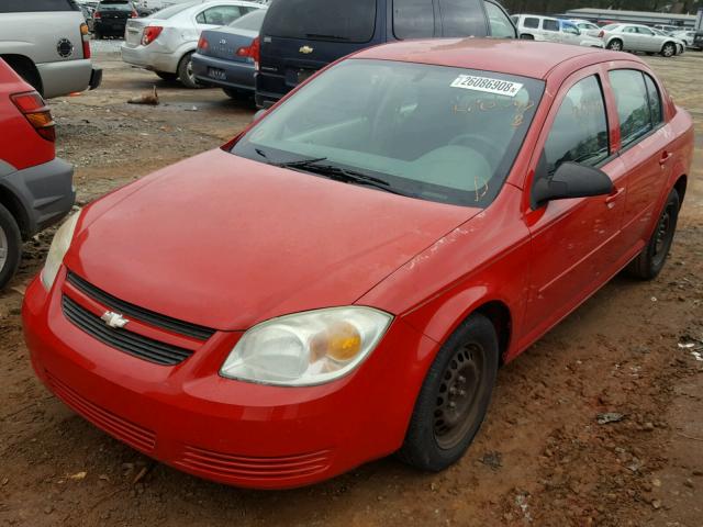 1G1AK52F557626924 - 2005 CHEVROLET COBALT RED photo 2