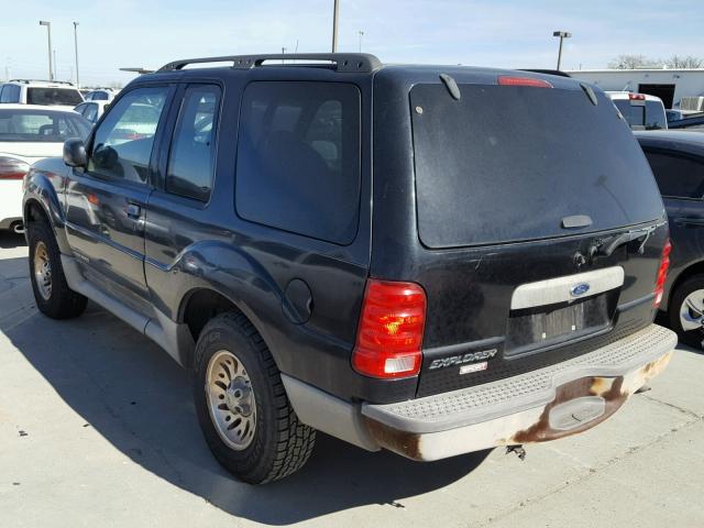 1FMYU60E91UA40167 - 2001 FORD EXPLORER S BLACK photo 3