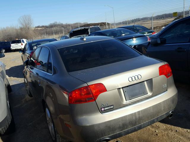 WAUDH78E76A107436 - 2006 AUDI A4 3.2 QUA GOLD photo 3