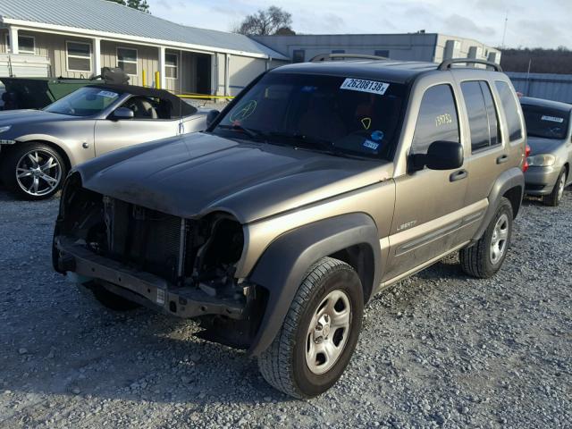 1J4GK48K64W326145 - 2004 JEEP LIBERTY SP GRAY photo 2