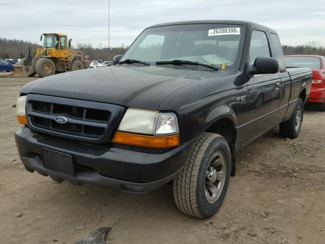 1FTYR14V3YPB95129 - 2000 FORD RANGER SUP BLACK photo 2