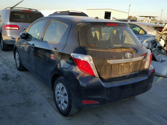 JTDKTUD32CD536263 - 2012 TOYOTA YARIS BLACK photo 3