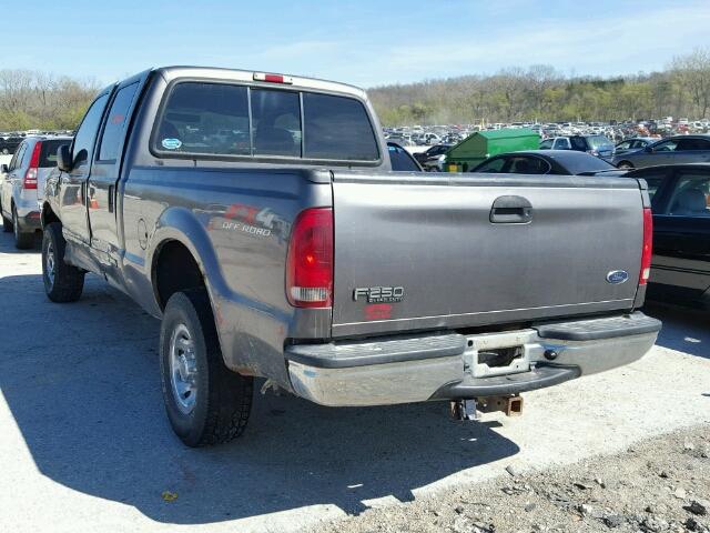 1FTNW21L03ED17440 - 2003 FORD F250 SUPER GRAY photo 3