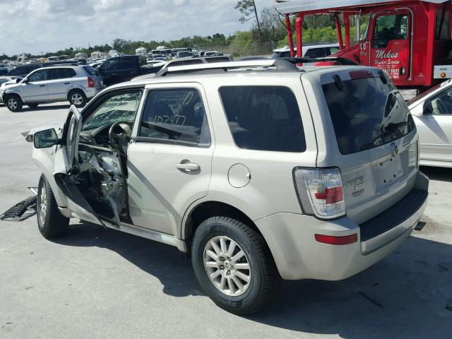 4M2CU87799KJ11306 - 2009 MERCURY MARINER PR GRAY photo 3