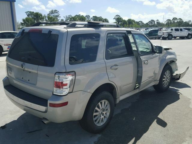 4M2CU87799KJ11306 - 2009 MERCURY MARINER PR GRAY photo 4