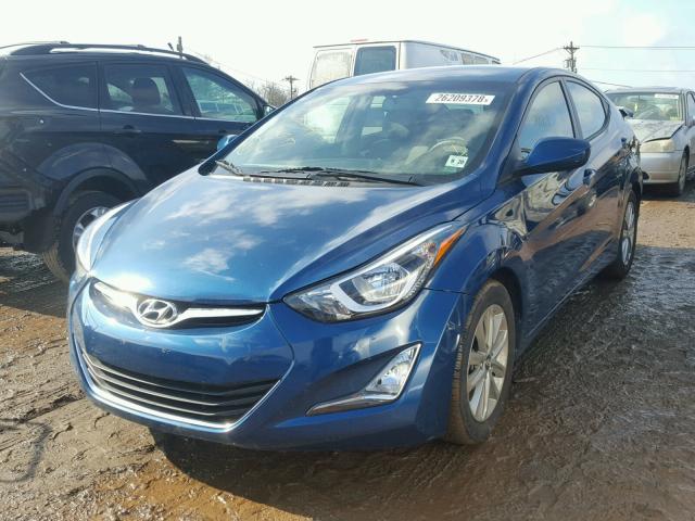 KMHDH4AE4FU223425 - 2015 HYUNDAI ELANTRA SE BLUE photo 2