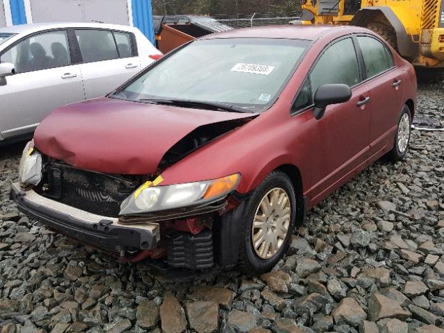 2HGFA16387H002116 - 2007 HONDA CIVIC DX RED photo 2