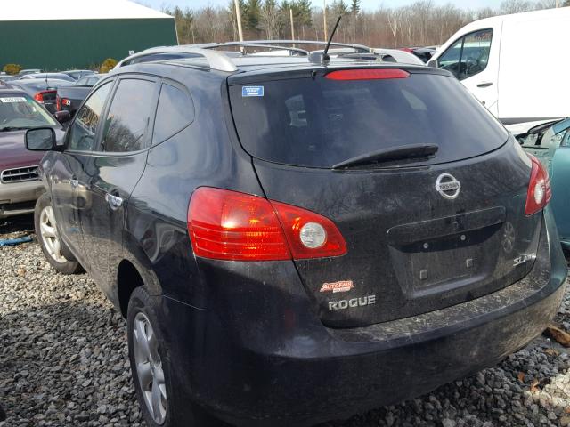 JN8AS5MV8AW109780 - 2010 NISSAN ROGUE S BLACK photo 3