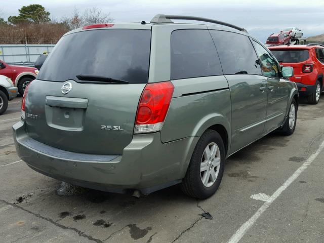 5N1BV28U46N101062 - 2006 NISSAN QUEST S GRAY photo 4