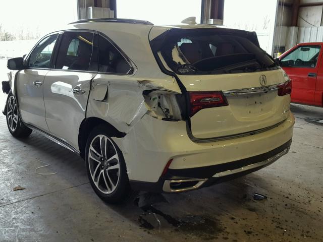 5FRYD4H8XHB007431 - 2017 ACURA MDX ADVANC WHITE photo 3