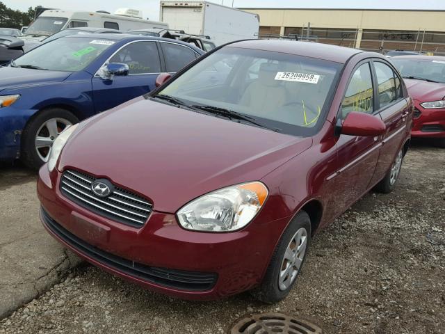 KMHCN46C29U286331 - 2009 HYUNDAI ACCENT GLS RED photo 2