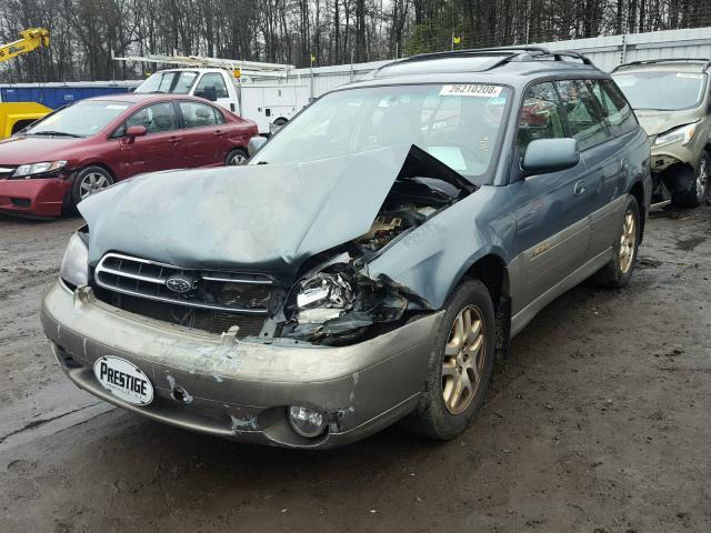 4S3BH686317617754 - 2001 SUBARU LEGACY OUT GREEN photo 2