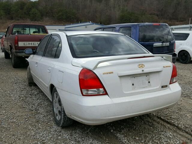 KMHDN45D93U587460 - 2003 HYUNDAI ELANTRA GL WHITE photo 3