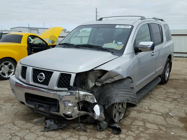 5N1AA08A44N728410 - 2004 NISSAN ARMADA SE SILVER photo 2