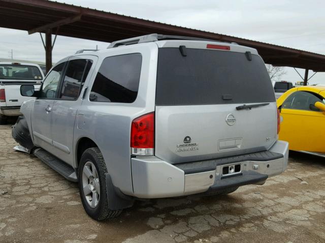 5N1AA08A44N728410 - 2004 NISSAN ARMADA SE SILVER photo 3