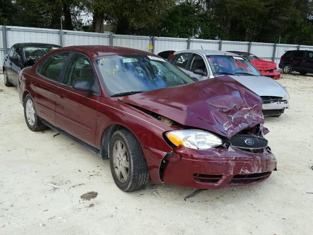 1FAFP53U07A125284 - 2007 FORD TAURUS SE BURGUNDY photo 1