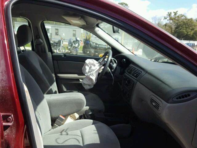 1FAFP53U07A125284 - 2007 FORD TAURUS SE BURGUNDY photo 5