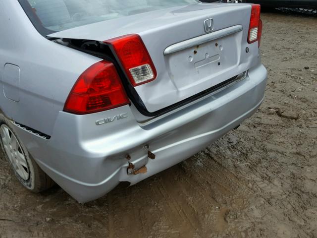 1HGES16543L025125 - 2003 HONDA CIVIC LX SILVER photo 9