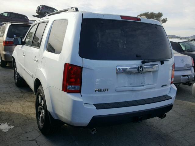 5FNYF4H54AB040173 - 2010 HONDA PILOT EXL WHITE photo 3