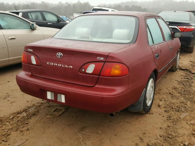 1NXBR12E6YZ313812 - 2000 TOYOTA COROLLA VE MAROON photo 4