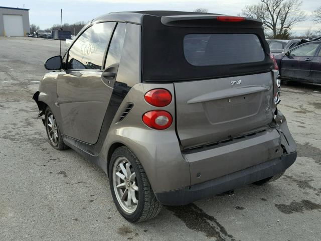 WMEEK3BA4AK338970 - 2010 SMART FORTWO PAS GRAY photo 3