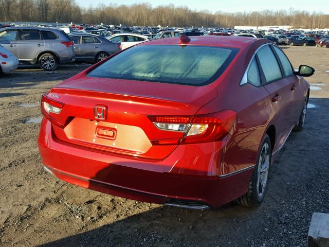 1HGCV1F51JA074094 - 2018 HONDA ACCORD EXL RED photo 4