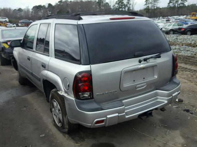 1GNDS13S552221725 - 2005 CHEVROLET TRAILBLAZE SILVER photo 3