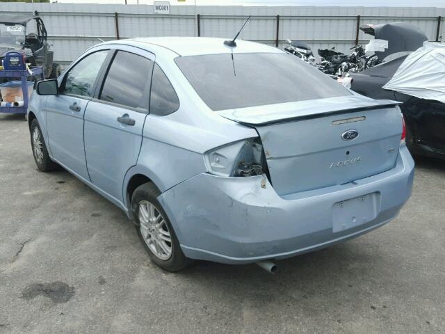 1FAHP35N29W177248 - 2009 FORD FOCUS SE BLUE photo 3