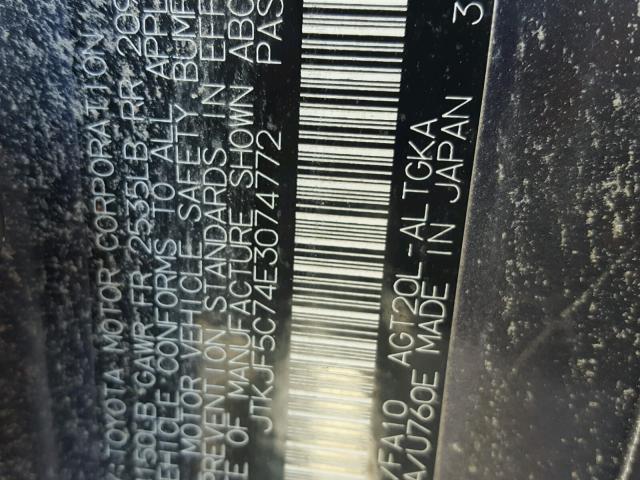 JTKJF5C74E3074772 - 2014 TOYOTA SCION TC 灰色 照片 10