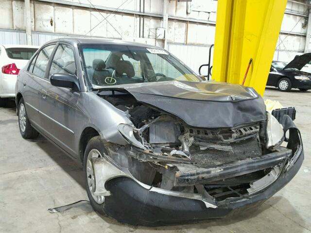 2HGES15524H635640 - 2004 HONDA CIVIC LX GRAY photo 1