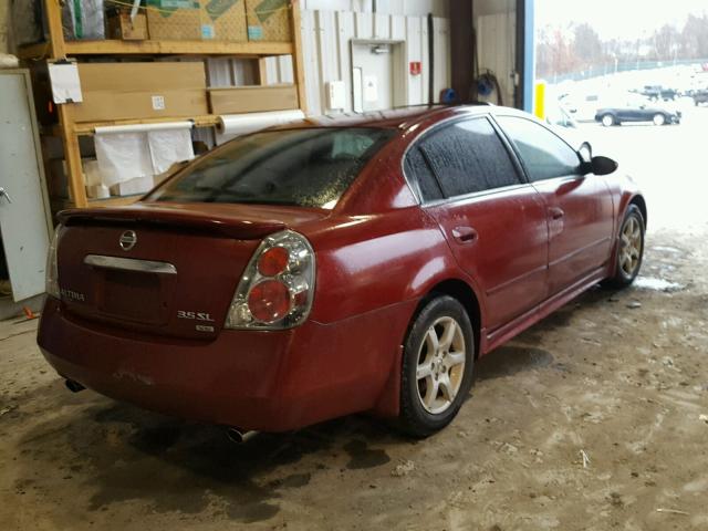 1N4BL11D06C161615 - 2006 NISSAN ALTIMA SE RED photo 4