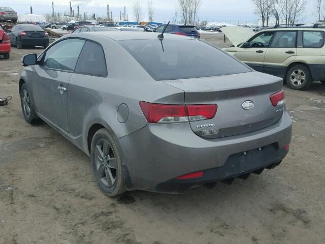 KNAFU6A29A5132399 - 2010 KIA FORTE EX GRAY photo 3