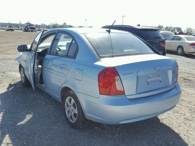 KMHCN4ACXBU583117 - 2011 HYUNDAI ACCENT GLS BLUE photo 3