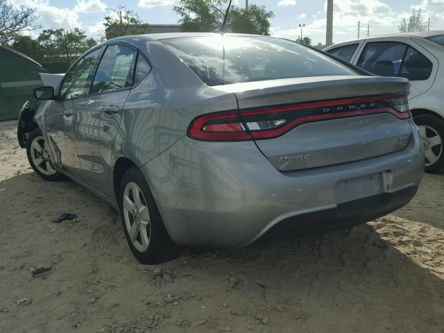 1C3CDFBA1GD623144 - 2016 DODGE DART SXT SILVER photo 3